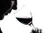 Sniffing wine