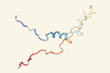 An image showing different configurations of the 2fft protein