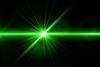 An image of green laser light