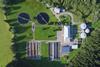 An image showing a bird eye's view of a water treatment plant