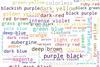 An image showing words used in the CSD to describe colours