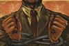0917CW - Business leader - Corporate crime and punishment illustration concept