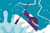 Canoe storm cartoon