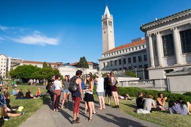 A picture taken at the Berkley campus of the University of California