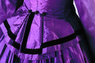 Purple dye in dress