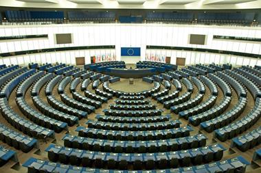 An image showing the European Parliament plenary room