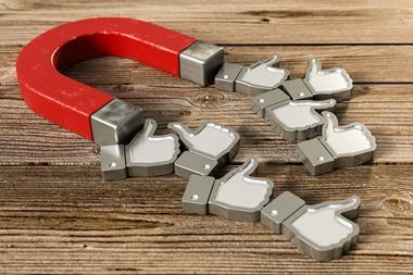 3D Illustration Magnet 'Like' Icons