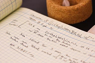 An image showing laboratory notes