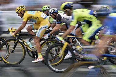 Cyclists competing in the 2014 Tour de France