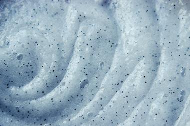 A picture of microplastics added to a cream