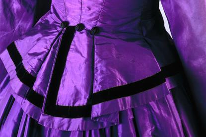 Purple dye in dress
