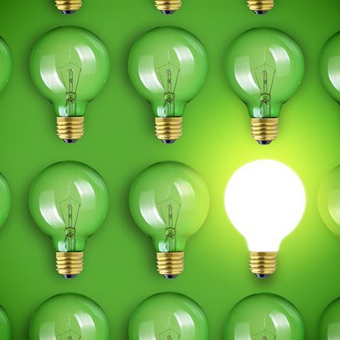Green light bulbs