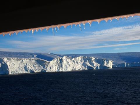 ice shelf icicles credit Karen Assmann